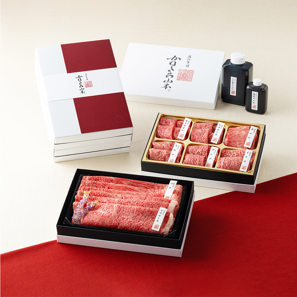 【琵琶|びわ】近江牛 すき焼き2種盛り合わせ 焼肉6種盛り合わせ(冷凍限定商品)