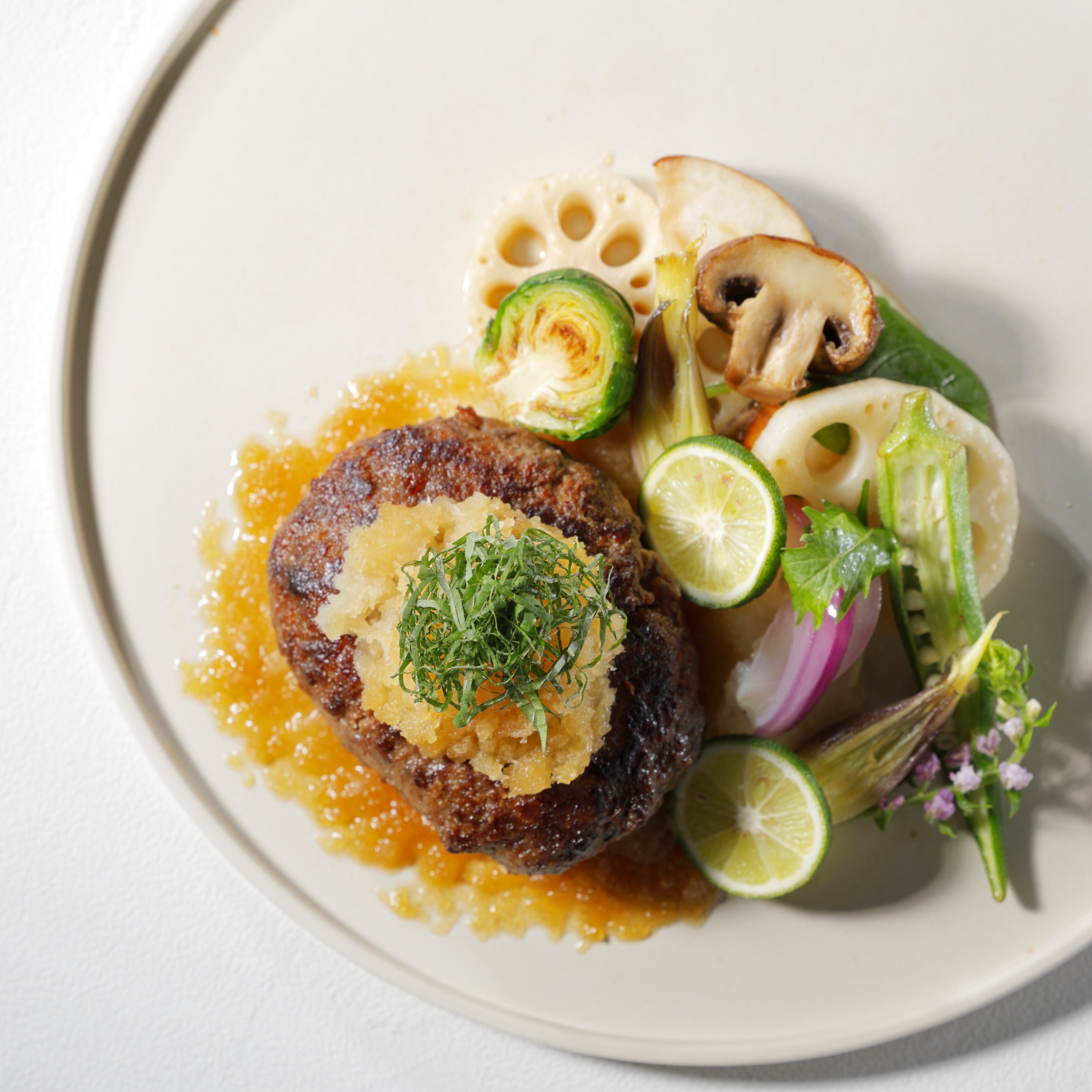 かねきち山本。レンチン | 近江牛おろしハンバーグ <冷凍限定商品>