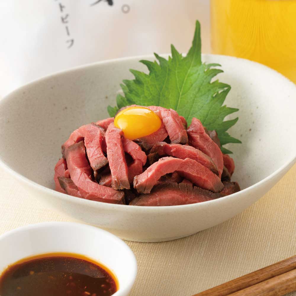 《オンラインショップ限定》　近江牛焼肉セット　【彩】 赤身・焼肉6種盛り合わせ　黒毛和牛ユッケ風ローストビーフ90g×2（冷凍限定商品）